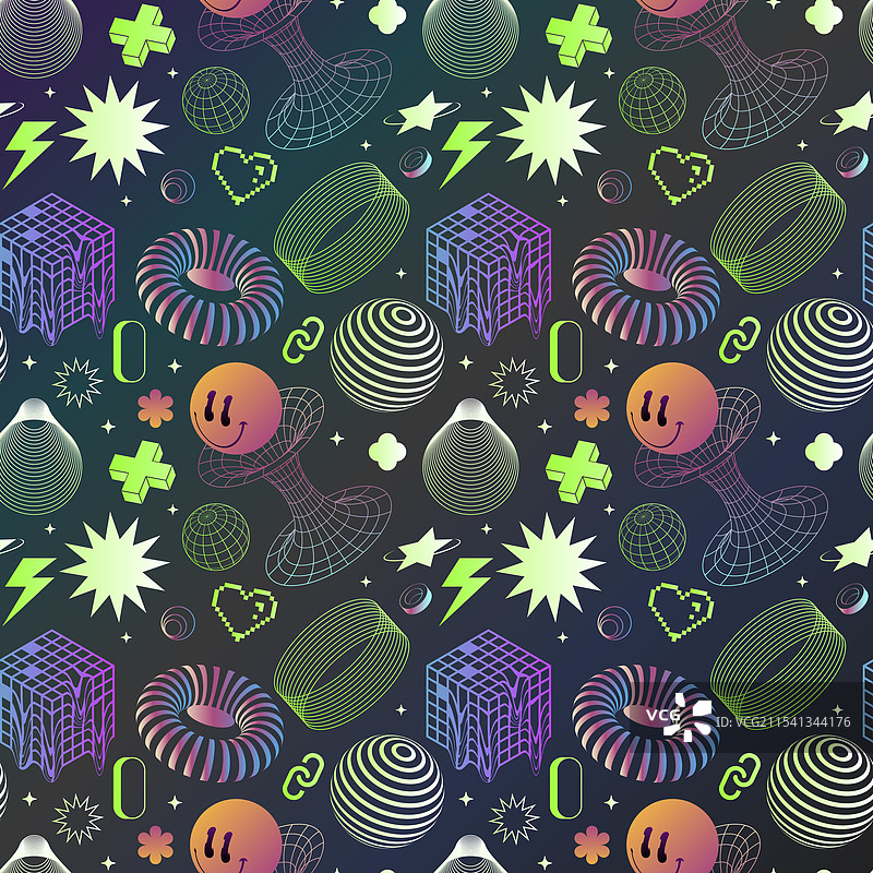 酸性美学渐变风格图案图片素材