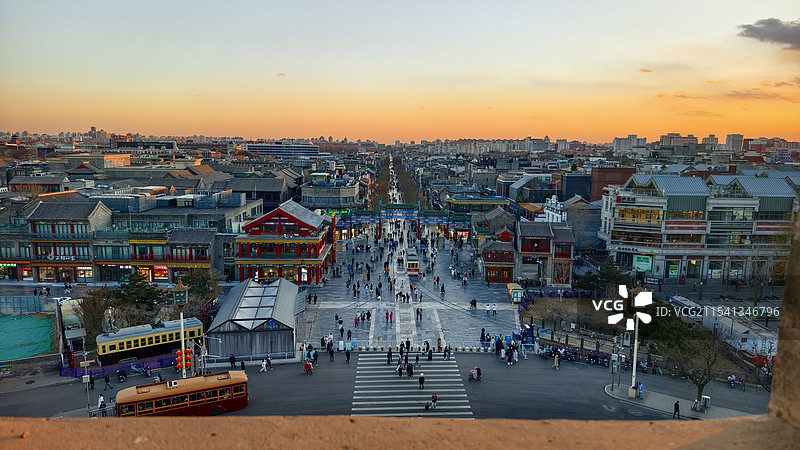 在北京正阳门箭楼过腊八节图片素材