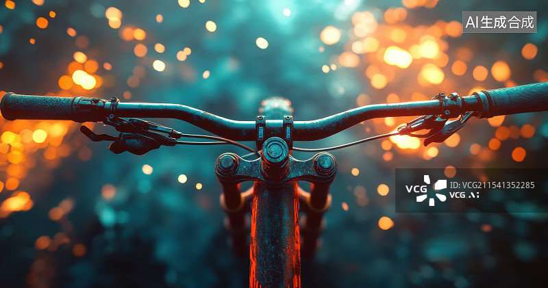 【AI数字艺术】山地自行车在户外骑行图片素材