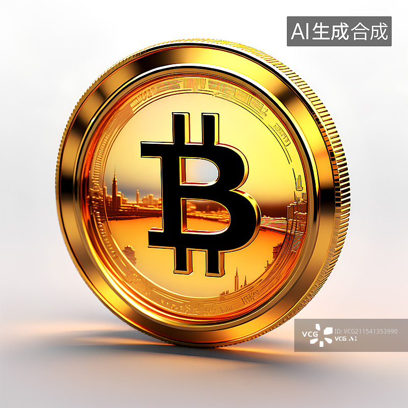 【AI数字艺术】数字货币 虚拟货币 比特币 金币元素图片素材