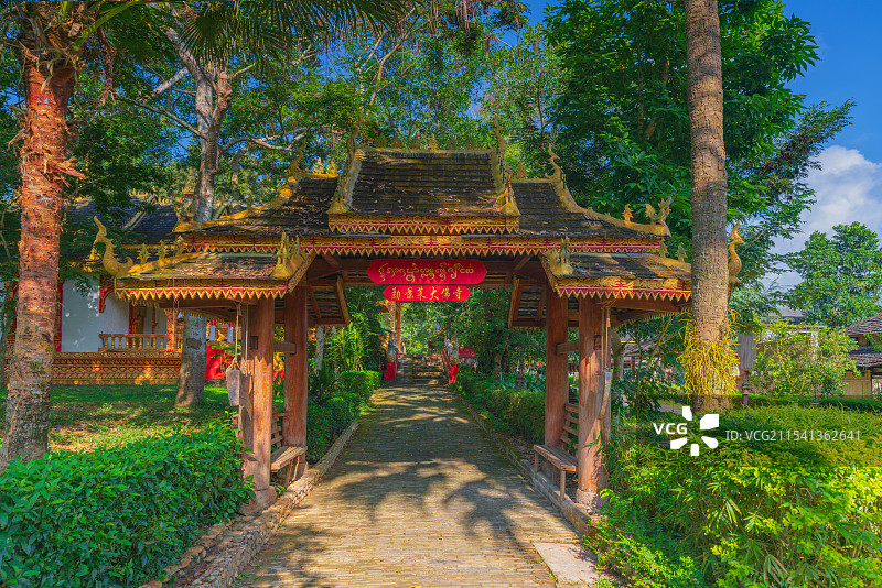 云南西双版纳勐景来景区勐景来佛寺图片素材