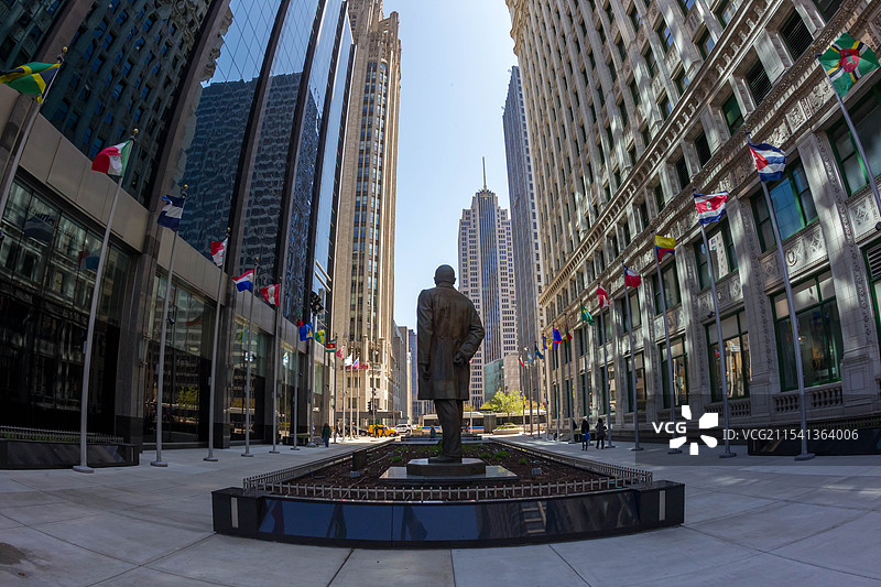 芝加哥戴利广场毕加索雕像图片素材