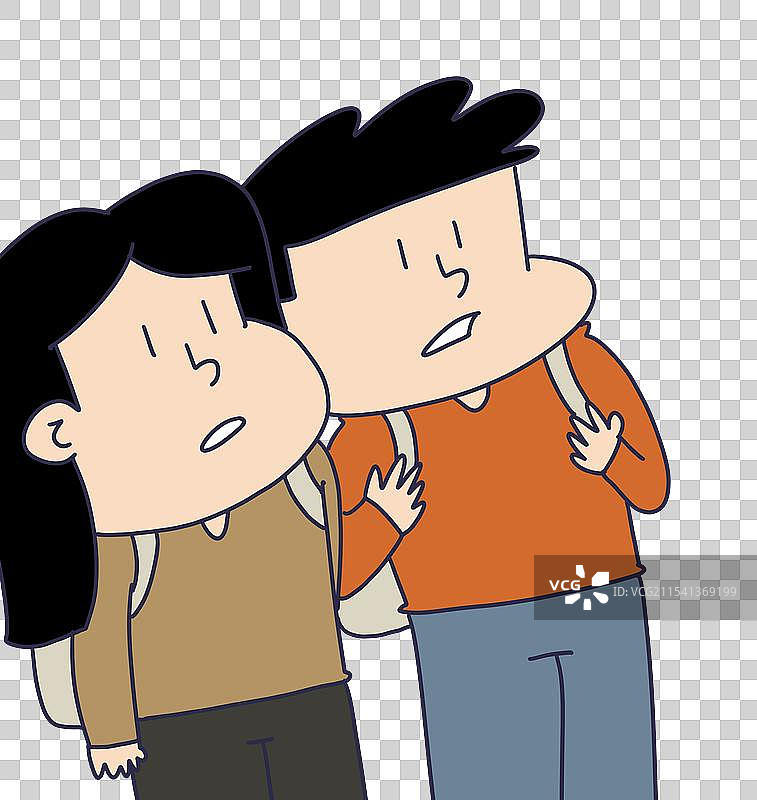 疑惑困惑的背包人物图片素材