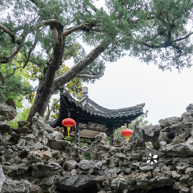 扬州个园鹤亭图片素材