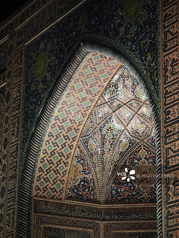 乌兹别克斯坦-撒马尔罕-雷吉斯坦广场的一角图片素材