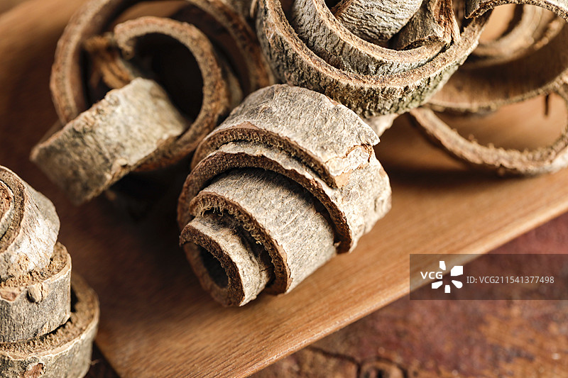 中华传统中药材厚朴图片素材