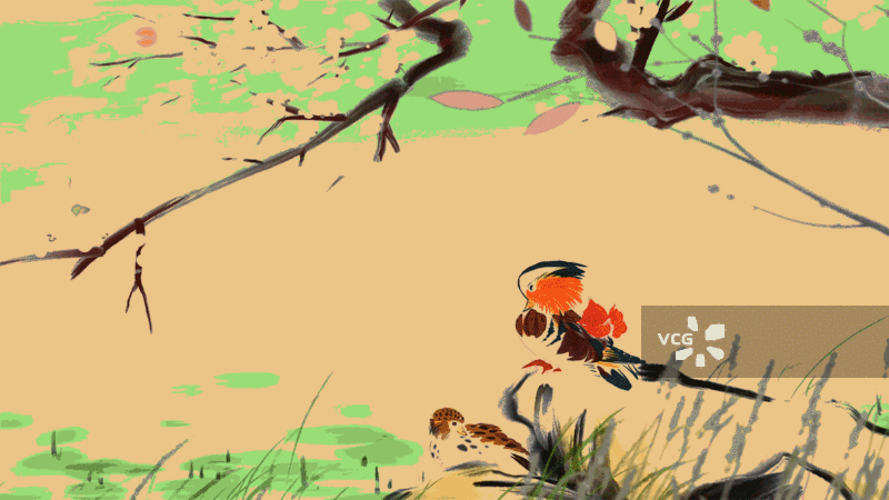 鸳鸯，梅花图片素材