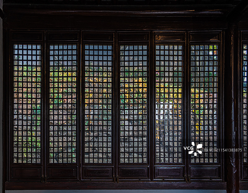 苏州 虎丘 古建筑 窗景 苏州园林 中式美学图片素材