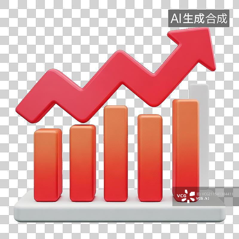 【AI数字艺术】上升指数和箭头符号图片素材