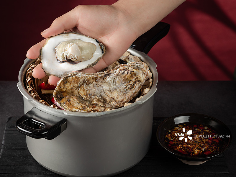 高压锅生蚝图片素材