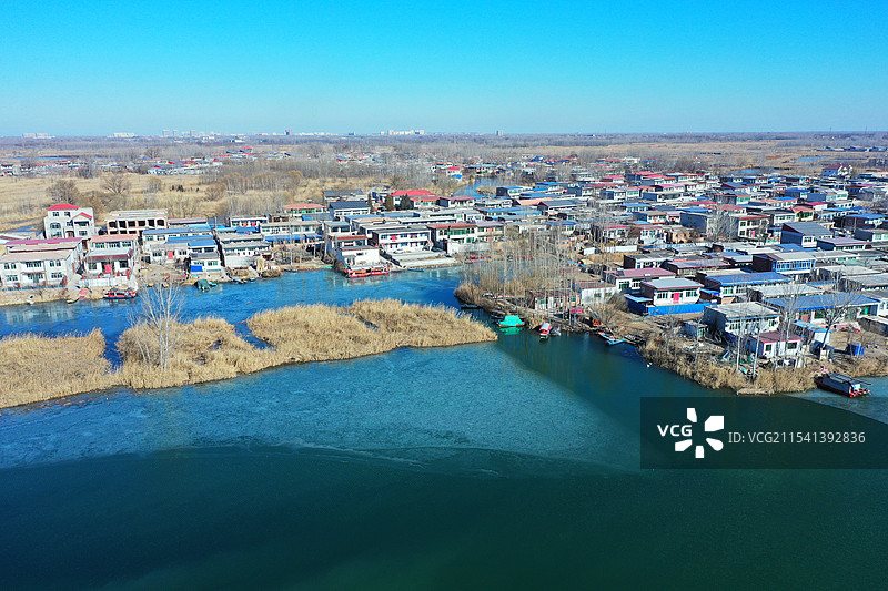 华北明珠白洋淀，生态乐园鸟声甜心旷神怡多感慨，醉卧水乡忘家还 刘庄子图片素材