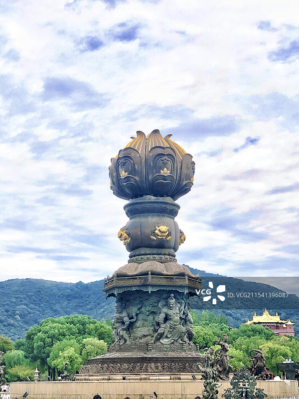 灵山胜境九龙灌浴图片素材