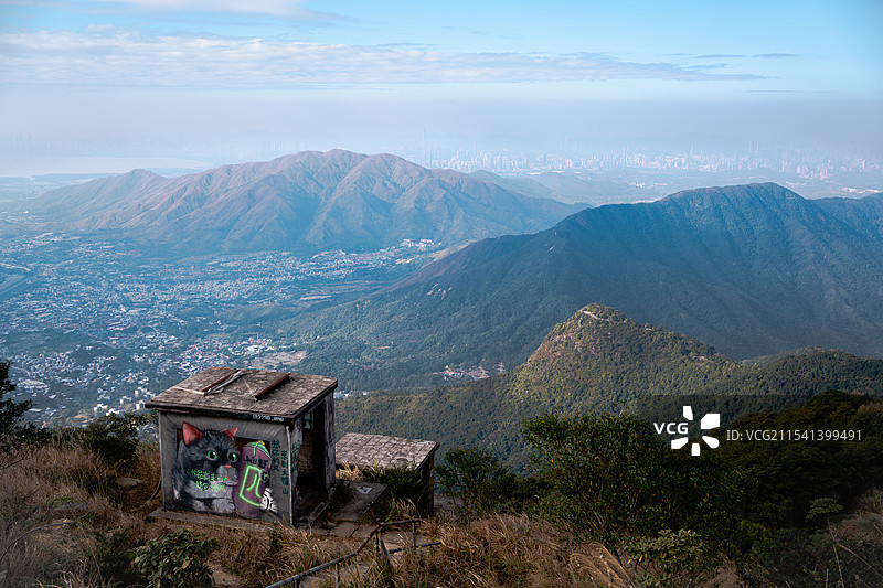 俯拍高山视角图片素材