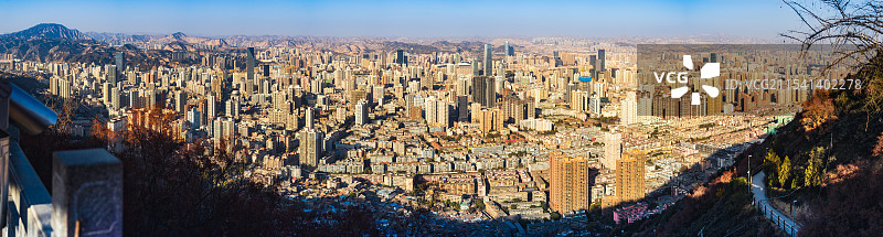 兰州城市全景图图片素材