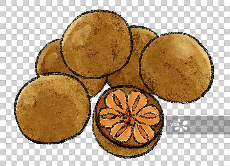 广西桂林美食国风插画-罗汉果茶图片素材