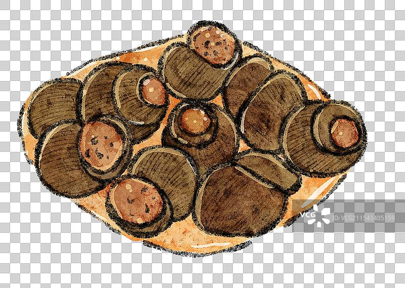 广西桂林美食国风插画-螺蛳酿图片素材