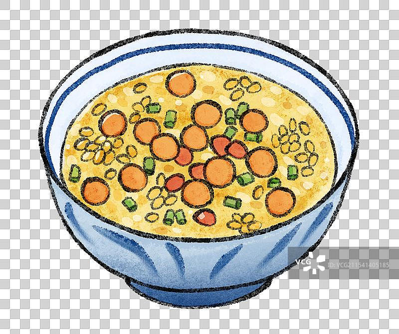 广西桂林美食国风插画-油茶图片素材