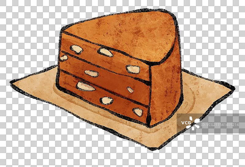 广西桂林美食国风插画-松糕图片素材