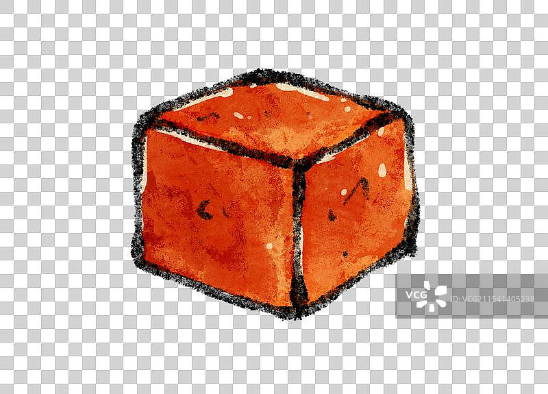 广西桂林美食国风插画-腐乳图片素材