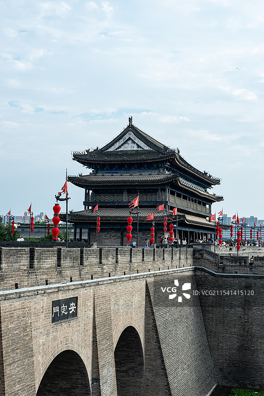 西安古城墙图片素材