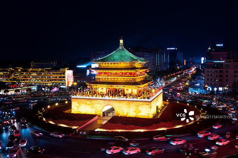 西安钟楼图片素材