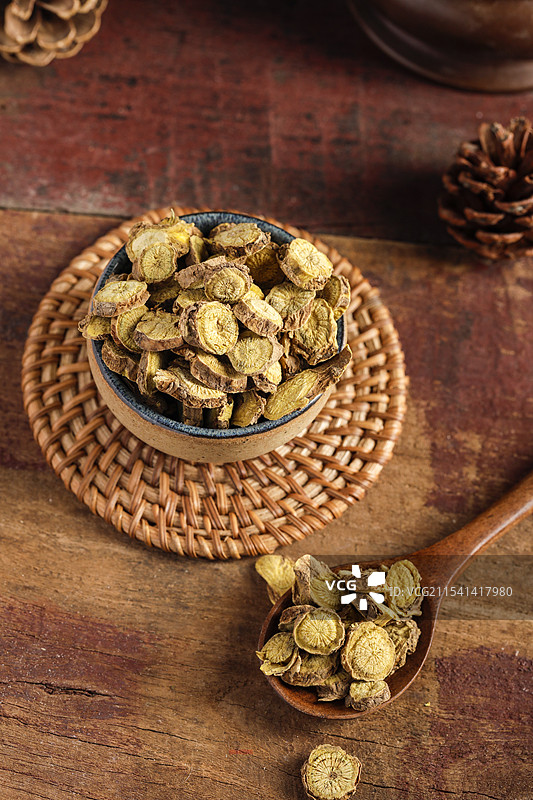 中华传统中药材黄芩图片素材