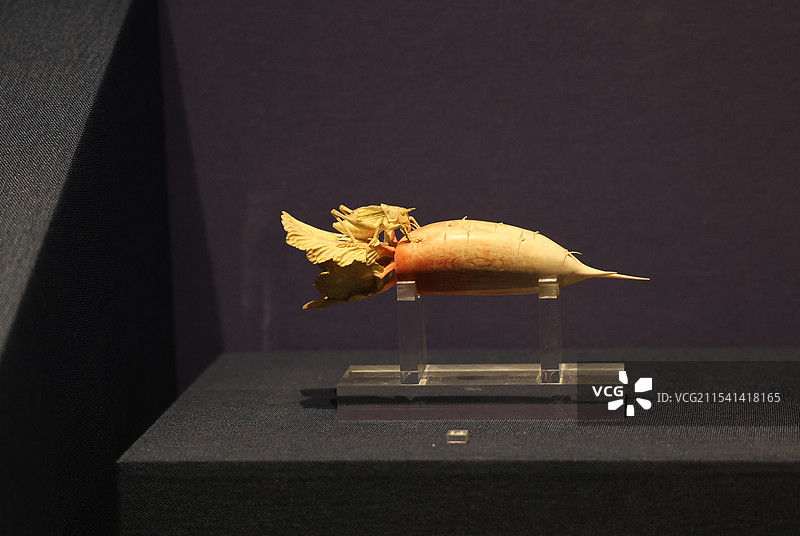 陕西历史博物馆，象牙萝卜图片素材