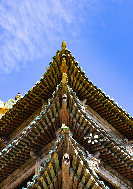 平遥古城城楼檐角图片素材