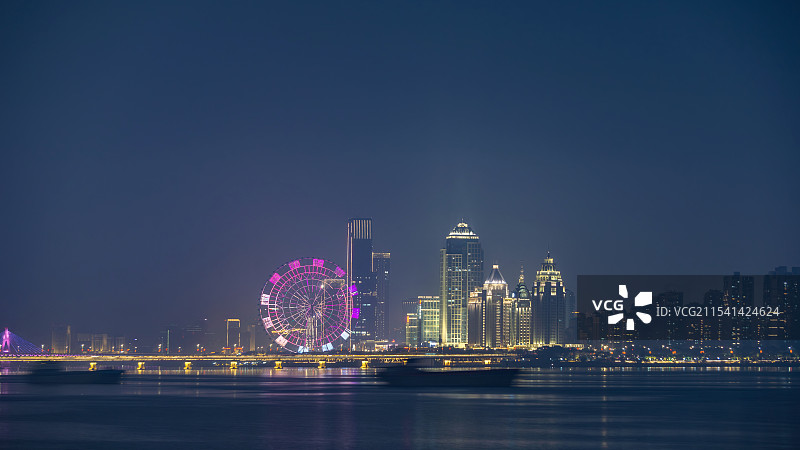 南昌赣江风光夜景图片素材