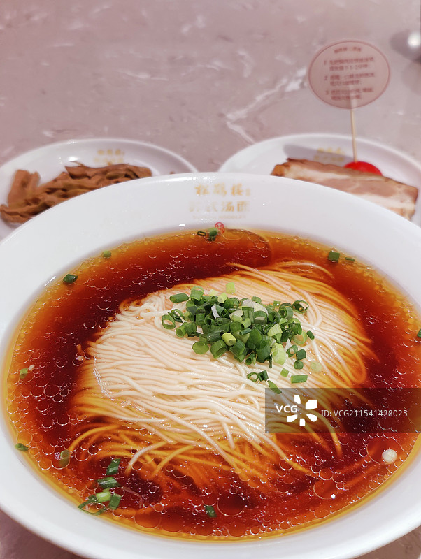 苏式红汤面图片素材