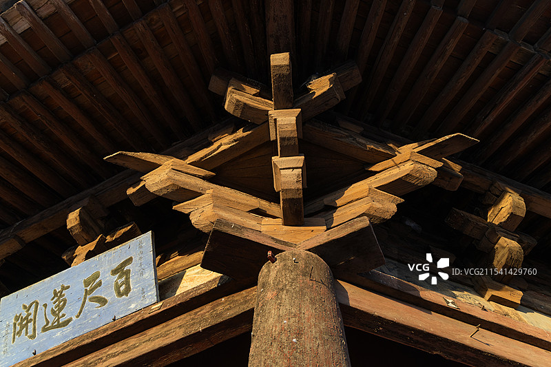 山西大同应县木塔千年古建筑历史遗迹图片素材