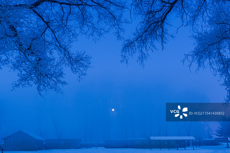 吉林市龙潭区美不胜收的自然奇观——雾凇图片素材