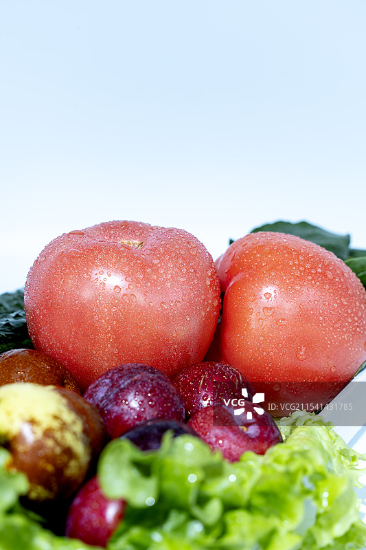 水果蔬菜拼盘图片素材