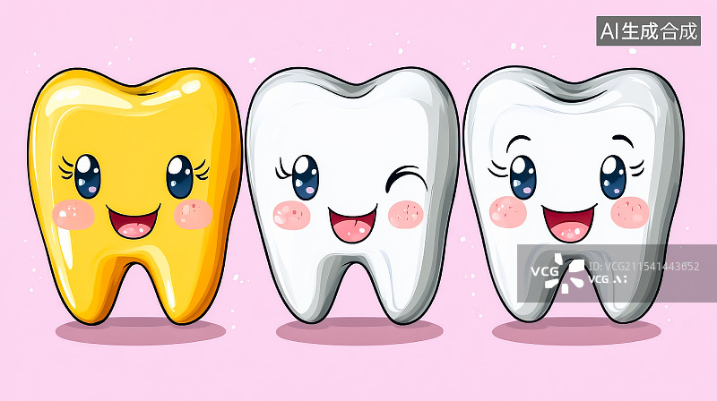 【AI数字艺术】牙齿 卡通可爱图片素材