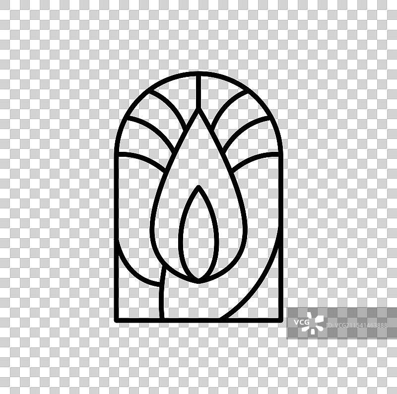 蜡烛线条艺术logo美学设计图片素材