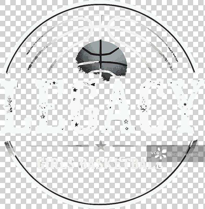 单色遗产女子篮球队标志图片素材