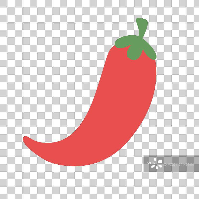 手绘涂鸦中的辣味红辣椒图片素材