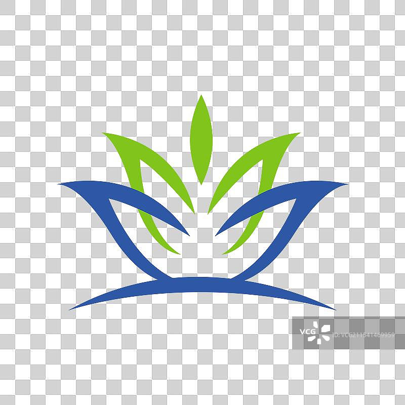 简单现代的莲花logo模板设计图片素材