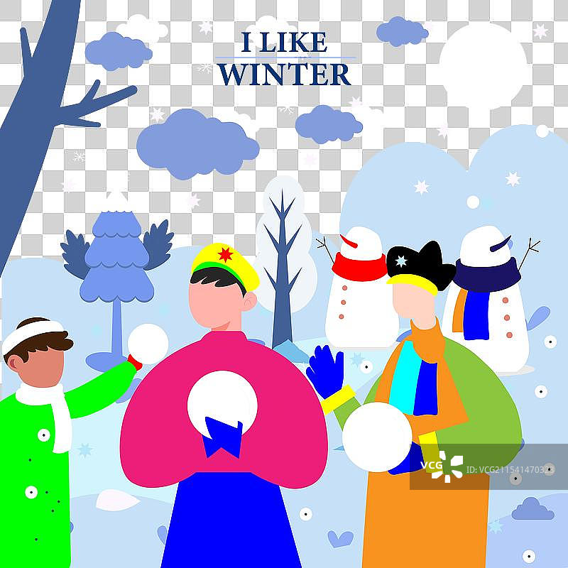 快乐的冬季背景，欢迎冬季季节的到来图片素材