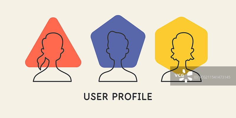 一张条件性的图像，展示一个人和一组用户图片素材