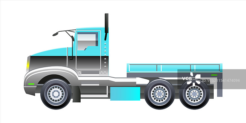 蓝色半挂车重型工业图片素材