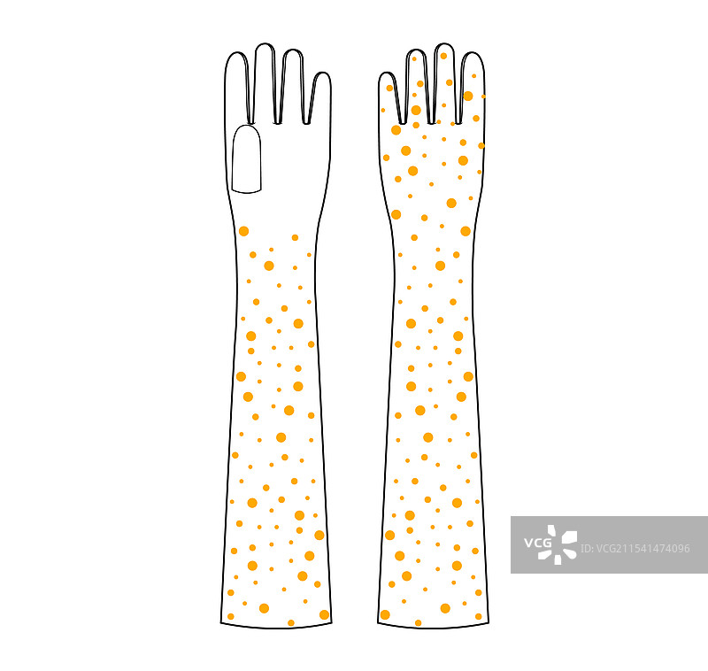 装饰华丽的肘部长度歌剧手套时尚款式图片素材