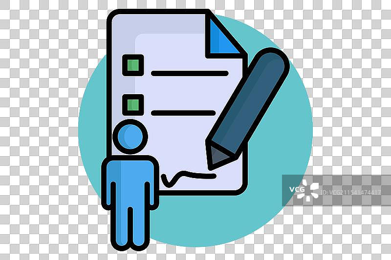 作业彩色轮廓图标图片素材