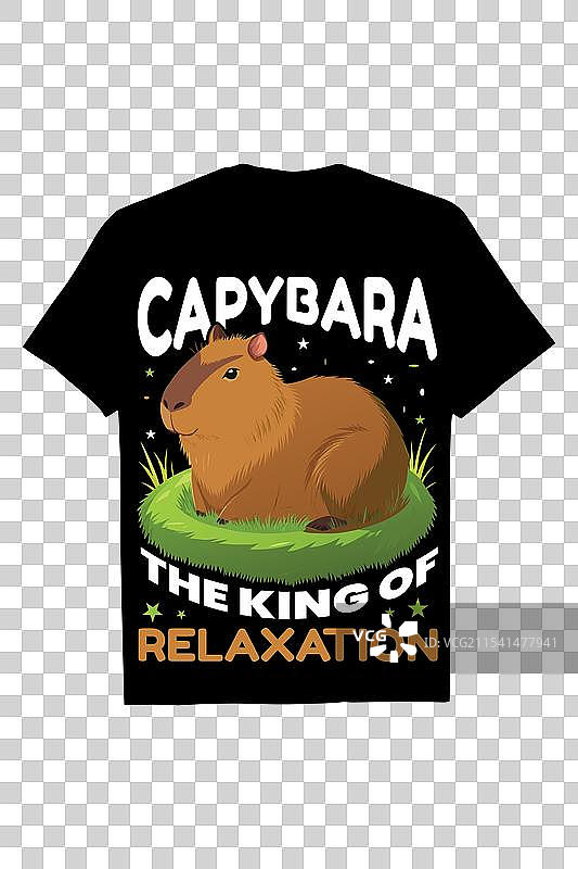 创意水豚T恤设计图片素材