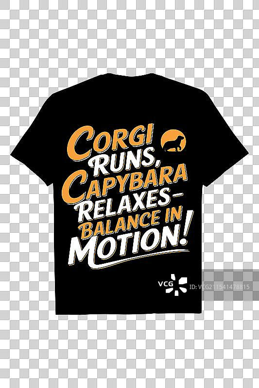 创意水豚T恤设计图片素材