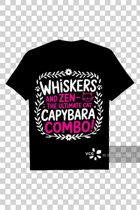 创意水豚T恤设计图片素材