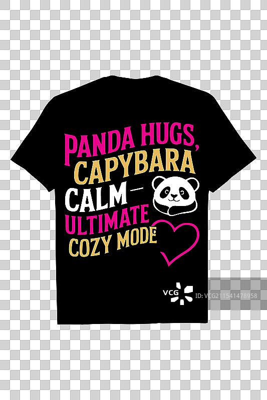 创意水豚T恤设计图片素材