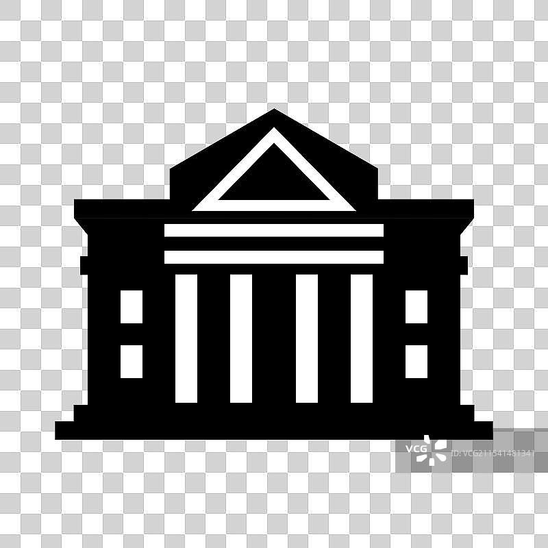 白色背景上的银行图标图片素材