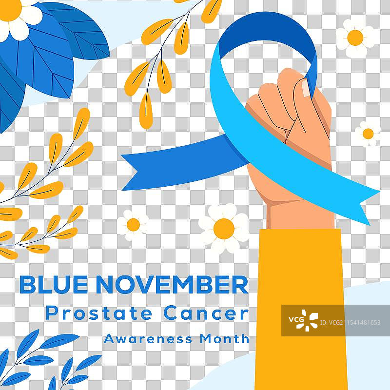 平面设计蓝色的十一月前列腺癌图片素材