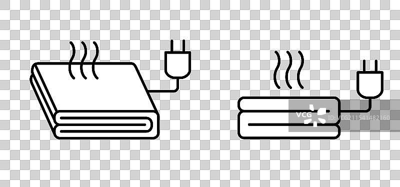 房屋供暖温暖电热毯图标热量图片素材